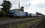 ESG 1142 562 und ESG 8 mit KLV-Zug in Richtung Bremen (Diepholz, 30.06.12).