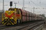 Eisenbahn und Hfen Lok 531 fhrt am 13.3.10 durch Ratingen-Lintorf