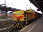 Lok 546 der Eisenbahn und Hfen GmbH Duisburg durchfhrt mit ihrem Gterzug Wanne-Eickel Hbf.