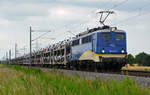 Wegen der unwetterbedingten Sperrung am 23.06.17 wurde auch der Autozug von Falkenberg(E) zu den Nordseehäfen über Halle(S) nach Magdeburg gefahren.