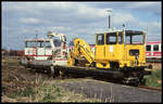 Besuch im Depot der EVB in Bremervörde am 24.3.2002: SKL der EVB in zwei Farbvarianten