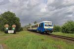 EVB 628 151 fährt als RB76 von Rotenburg(Wümme) nach Verden(Aller) und passiert hier gerade Holtum.