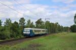 EVB 628 151 fährt als RB76 von Rotenburg(Wümme) nach Verden(Aller) und ist hier gerade zwischen Holtum und Westerwalsede unterwegs.