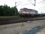 622.01 der EVB ex DB BR 232 mit einem Containerzug auf dem Weg in den Betriebsbahnhof Burchardkai des Gterbahnhofs Waltershof.
Juni 2004