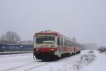 EVB VT 154 Dorsten Bf 31.12.2010    Das Fahrzeug ist leihweise bei der NWB im Einsatz