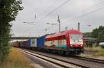 Am 3.September 2013 war EVB 223 031 (420 11) in Elze(Han) mit Containern auf dem Weg Richtung Sden.