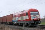 EVB 223 034 am 02.02.2016  12:50 nördlich von Salzderhelden am Bü 75,1 in Richtung Kreiensen