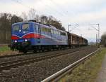 151 033-8 der EGP mit Schiebewandwagen-Ganzzug in Fahrtrichtung Süden.