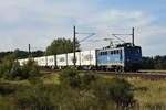 EGP 140 857-4 mit Maersk-Container im Schlepp, unterwegs in Richtung Schwerin.