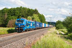 192   102 der EGP mit einem Containerzug bei Postbauer-Heng Richtung Nürnberg, 21.06.2019