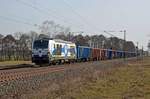 247 904 der EGP rollte mit einem Ganzzug GATX-Hochbordwagen am 24.02.21 durch Jütrichau Richtung Magdeburg.