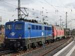 EGP 140 876(EisenbahnGesellschaftPotsdam) und 225 008 mit Schadwagen in Münster, 28.09.2021