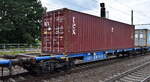Drehgestell-Containertragwagen der EGP mit der Nr.