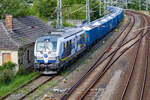 EGP Lok 247 904 bei Rangierarbeiten in Bergen auf Rügen. - 10.08.2024
