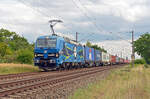 Am 25.08.24 führte 192 101 der EGP einen langen Containerzug durch Greppin Richtung Dessau.