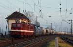 109 030 -7 und 182 502 mit dem Leerzug nach Deuna am 15.12.08 im Bhf.