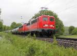 EGP 140 876-4 mit 140 824-4 und Kesselwagenzug in Fahrtrichtung Sden.