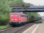 EGP 140 853-3 mit leeren ARS-Autotransportwagen in Fahrtrichtung Seelze.