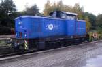 EGP 345 205-9 / Eisenbahngesellschaft Potsdam MbH V 60 03 wartet auf Einsatz in Gleis 11 im Bf.