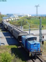 V60 03 von EGP in Mukran am 10.05.2016  (Bild von einer Brcke aus gemacht!)