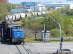 V60 03 von EGP in Mukran am 10.05.2016 (Bild von einer Brücke aus gemacht!)