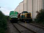 Am 13.9.10 stand die BR 293 der EB und BR 211 des Erfurter Gleisbau in Bad Langensalza.Die BR 211 setzte sich an die Zugspitze und die BR 293 fuhr hinten dran zum schieben.