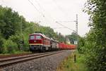 132 334-4, 140 789-9 und 140 772-5 (EBS) fuhren am 15.06.18 einen Holzzug von Stade nach Plauen/V.