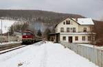 132 334-4 (EBS) fuhr am 15.12.18 den Erzgebirge-Expess von Erfurt nach Schwarzenberg.