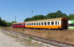 D-EBS 56 80 21-80 084-8 Bom 024 und D-EBS 56 80 50-80 826-6 Bom 028 am 29.06.2019 beim Bahnhofsfest zum Thüringentag in Sömmerda.