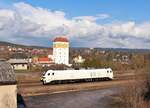 159 220 (EBS) zu sehen am 13.03.21 in Pößneck oberer Bahnhof.