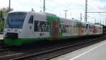 2 Regioshuttle der Erfurter Bahn verlassen am 12.05.2005 Erfurt Hbf als EB nach Apolda.