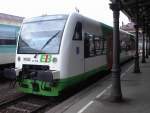 RegioShuttle VT 008 der EIB (Erfurter Industriebahn) im Februar 2001 in Erfurt.