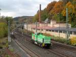 293 024 der EIB durchfhrt am 24. Oktober 2013 solo Kronach in Richtung Saalfeld.