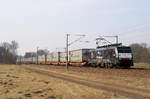 ERS Railways ES 64 F4-211 mit einem KLV-Zug am 16. Februar 2017 in Groß Kreutz.