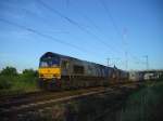 ERS Railways 6612 (Class 66) mit einer weiteren Class 66  unterwegs in Richtung Wiesbaden / Rdesheim (Rhein).