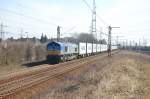 ERS 6605 mit Containerzug am 21.03.2009 durch Ahlten -> Lehrte