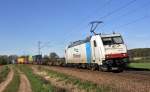 Macquarie European Rail 185 635, vermietet an Railpool, untervermieztet an ERS Railways, mit KLV-Zug Richtung Osnabrück bei Vehrte am 16.04.14.