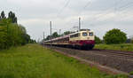 110 169 der Euro-Express führte am 19.05.18 einen Eintracht-Sonderzug von Frankfurt nach Berlin zum dortigen Pokalfinale.