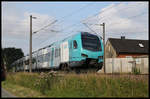 Eurobahn ET 4.05 ist hier bei Streckenkilometer 146 nahe Lotte am 18.7.2019 um 9.38 Uhr unterwegs nach Bielefeld via Osnabrück.