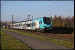 Eurobahn ET 4.01 ist hier am 5.11.2020 um 9.44 Uhr als RB nach Bielefeld bei Ibbenbüren Laggenbeck unterwegs.