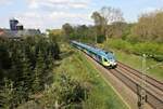 ET 9.05 der Eurobahn ist hier am 24.04.2022 um 17.21 Uhr in Osnabrück Hörne als RB 66 nach Münster in Westfalen unterwegs.