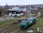 FLEX Bahndiestleistungen GmbH 248 071 Siemens Dual Mode ( 9080 2248 071-3 D-NRAIL ) wartet in Gera am 22.11.2023 auf Arbeit