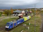 Baecon Rail ER 20-011 ( 9280 1223 011-8 D-BRLL ) und FLEX 223 062 ( 9280 1223 062-1 D-FLEX ) beim pausieren in Gera am 22.10.2024