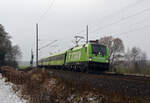 182 521 führte am 06.12.21 den Flixtrain von Stuttgart nach Berlin durch Burgkemnitz.