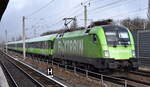 Flixtrain mit dem MRCE Taurus  ES 64 U2-023  [NVR-Nummer: 91 80 6182 523-1 D-DISPO] und Wagengarnitur Richtung Berlin Hbf.