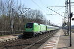 NeS 182 522 mit dem FLX 1244 von Basel Bad Bf nach Berlin Hbf (tief), am 07.04.2023 in Erfurt-Bischleben.