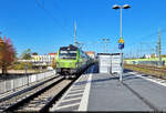 Mit rund einer Stunde Verspätung durchfährt 193 604-6 (Siemens Vectron) den Hp Leipzig Essener Straße und erreicht in wenigen Minuten sein Ziel.