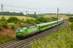 193 862-0 mit Flixtrain in Ovelgünne, Juni 2023.