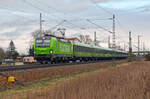 193 943 führte am 22.02.24 den FLX 1243 nach Basel durch Gräfenhainichen Richtung Halle(S).