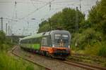 242.504 Hectorrail mit Flixtrain in Ostbevern, August 2024.